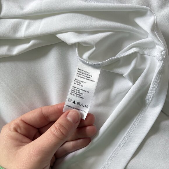 Izod Polo Short Sleeve Top T Shirt Tee Womens Size XXL White Blue Golf Collared - Picture 7 of 8